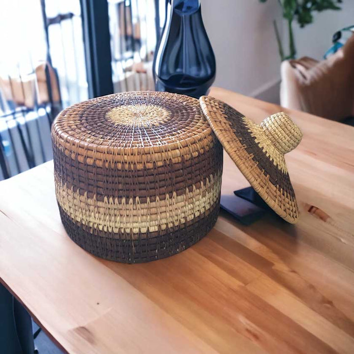 African Handwoven Basket | Celebrate African Artistry in Your Home - Dilwana - botswana online shopping