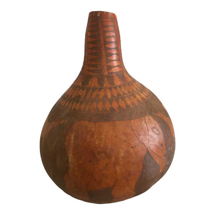 Calabash Pattern Antique Hand Carved Kenyan Calabash | Kenyan Artistry and Heritage ...