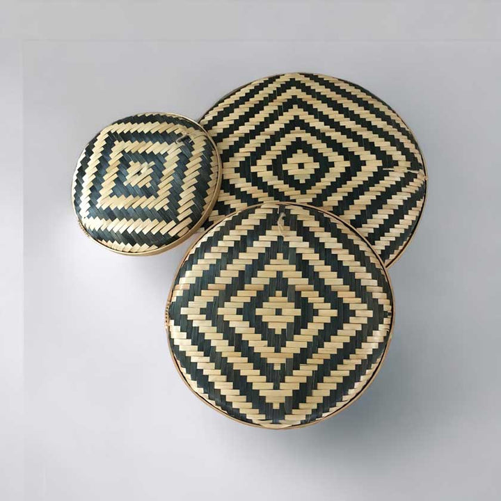 Artisanal Handmade Rattan Wall Basket Set of 3 - Dilwana - botswana online shopping