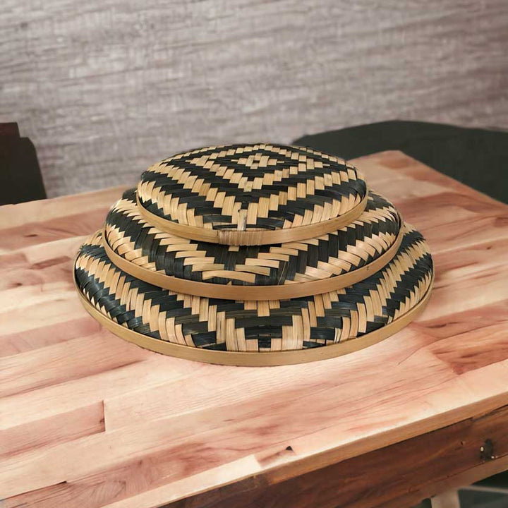 Artisanal Handmade Rattan Wall Basket Set of 3 - Dilwana - botswana online shopping
