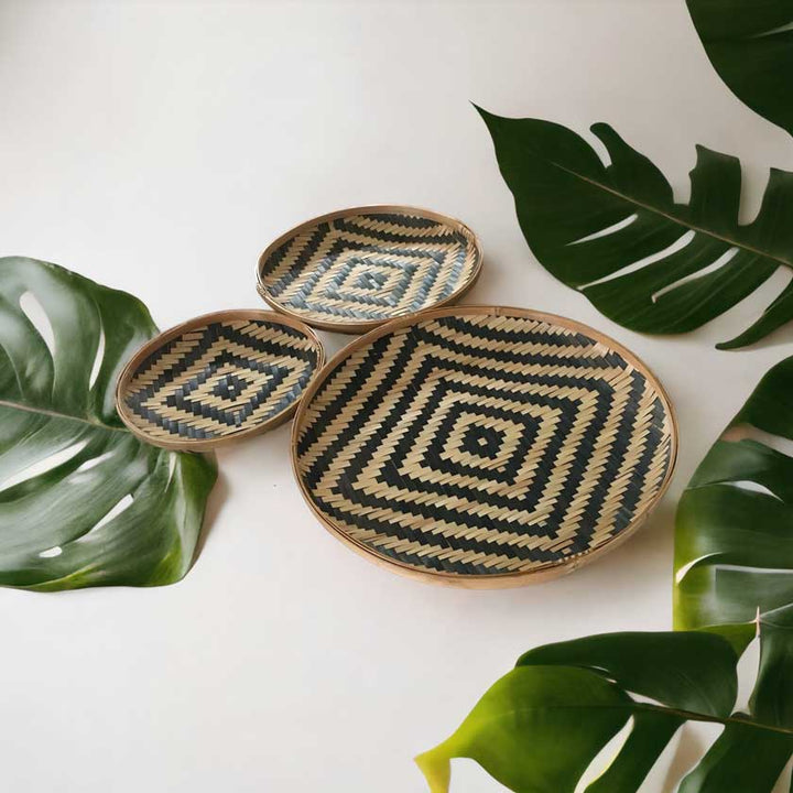 Artisanal Handmade Rattan Wall Basket Set of 3 - Dilwana - botswana online shopping