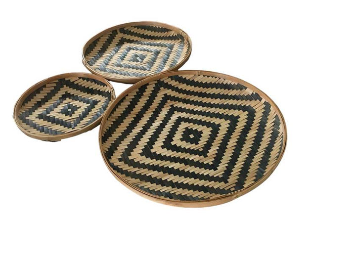 Artisanal Handmade Rattan Wall Basket Set of 3 - Dilwana - botswana online shopping