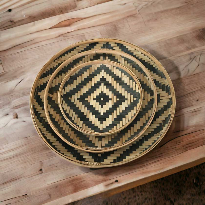 Artisanal Handmade Rattan Wall Basket Set of 3 - Dilwana - botswana online shopping