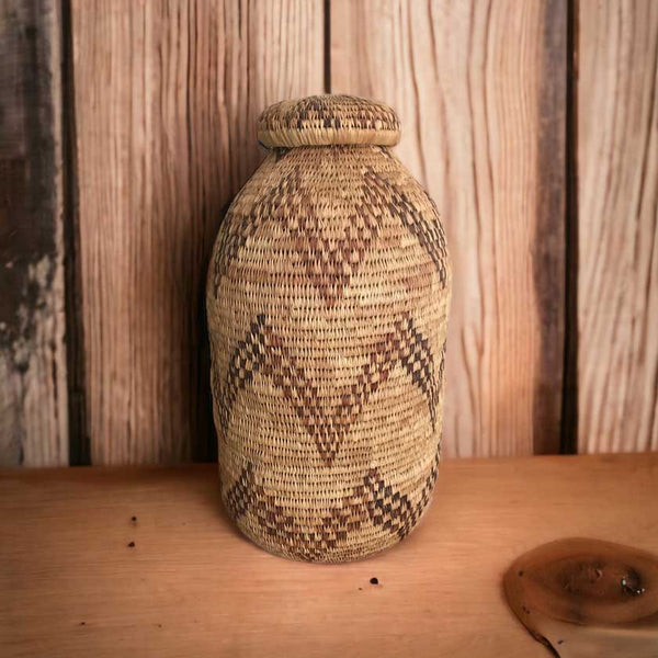 Authentic 1980s Vintage African Handwoven Basket-Traditional Craftsmanship | Dilwana-African worldwide shop