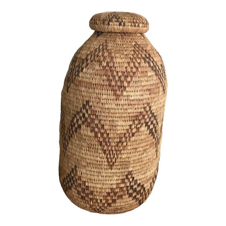 1980s Vintage African Handwoven Basket - Dilwana - botswana online shopping
