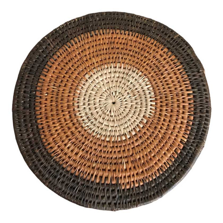 Bayei & Hanbukushu Handwoven Coil Flat Botswana Basket - Dilwana - botswana online shopping