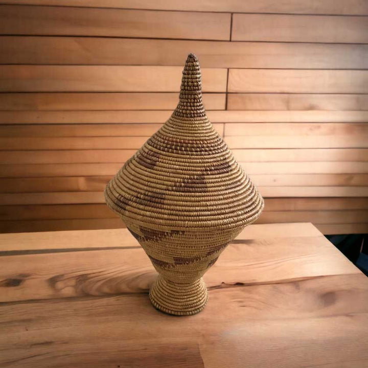 Vintage Handwoven Tutsi Basket Set, Rwanda - Dilwana - botswana online shopping