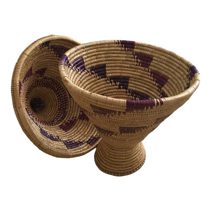 Vintage Handwoven Tutsi Basket Set, Rwanda - Dilwana - botswana online shopping