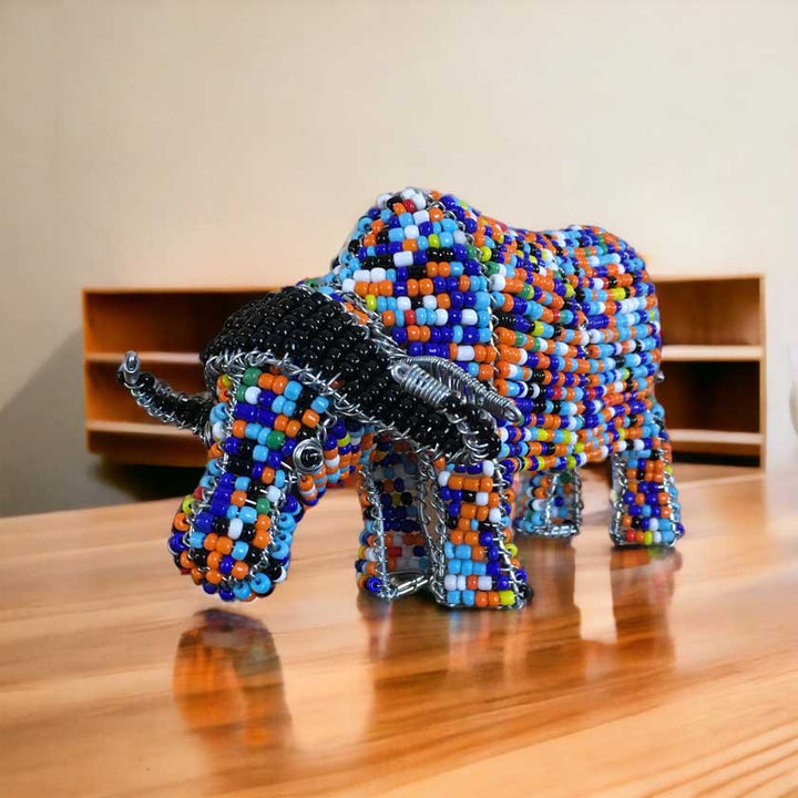 Handmade African Bead & Wire Buffalo - Dilwana - botswana online shopping