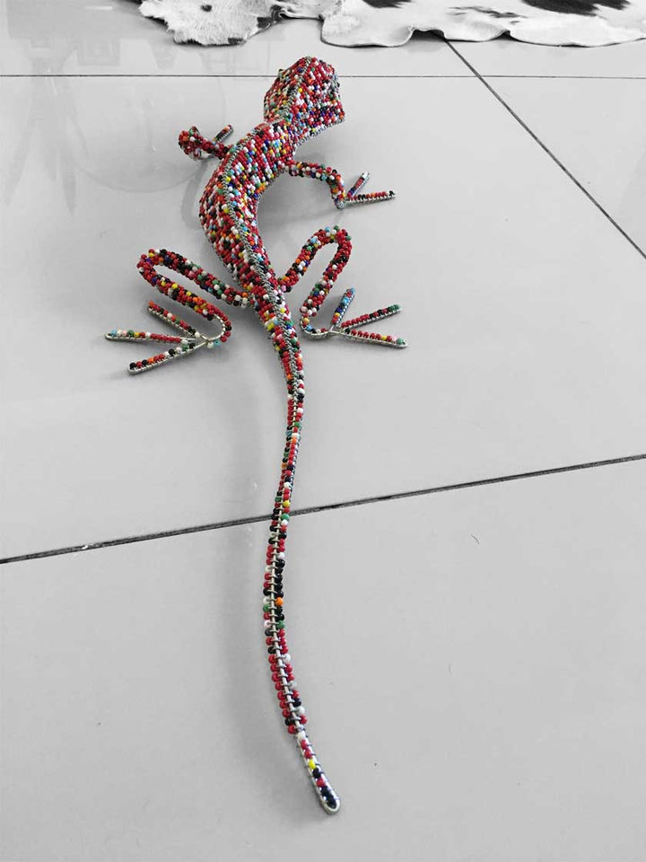 Handmade African Bead & Wire Lizard - Dilwana - botswana online shopping