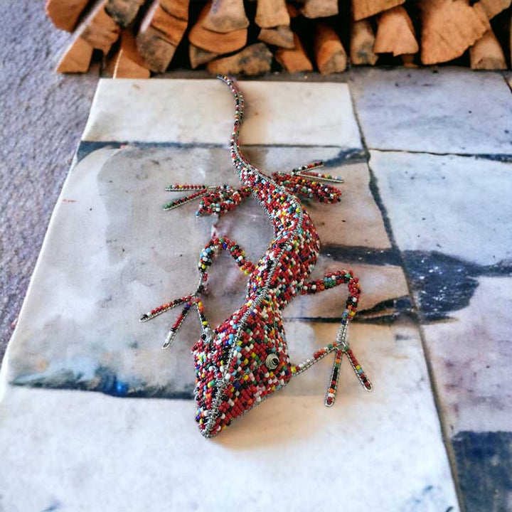 Handmade African Bead & Wire Lizard - Dilwana - botswana online shopping