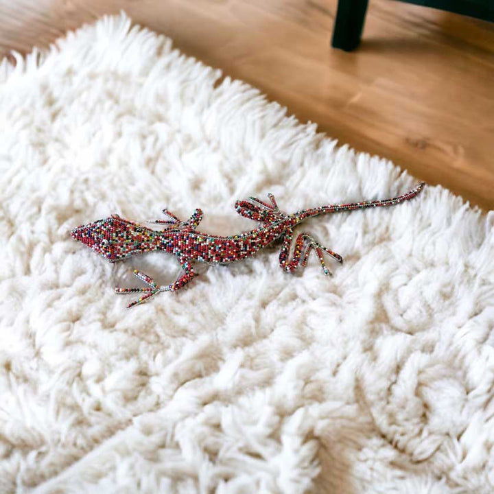 Handmade African Bead & Wire Lizard - Dilwana - botswana online shopping