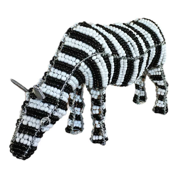 Handmade African Bead & Wire Zebra - Dilwana - botswana online shopping
