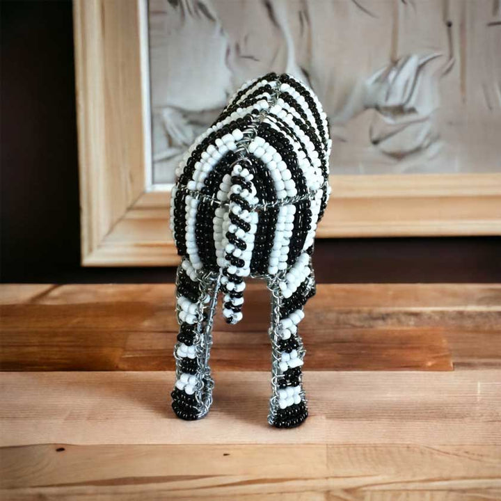 Handmade African Bead & Wire Zebra - Dilwana - botswana online shopping