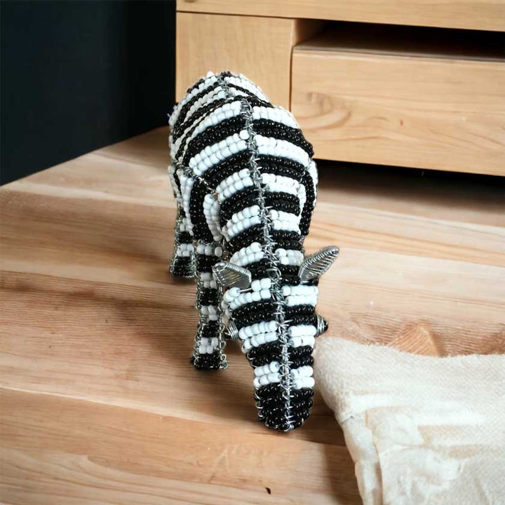 Handmade African Bead & Wire Zebra - Dilwana - botswana online shopping