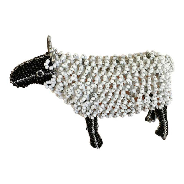 Handmade Bead & Wire Sheep - Dilwana - botswana online shopping