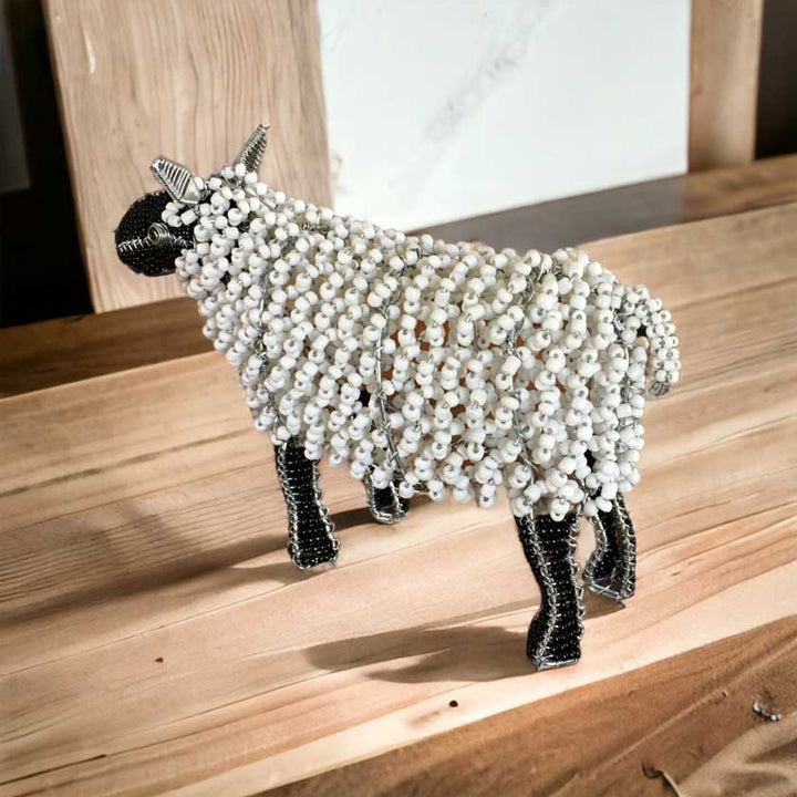 Handmade Bead & Wire Sheep - Dilwana - botswana online shopping