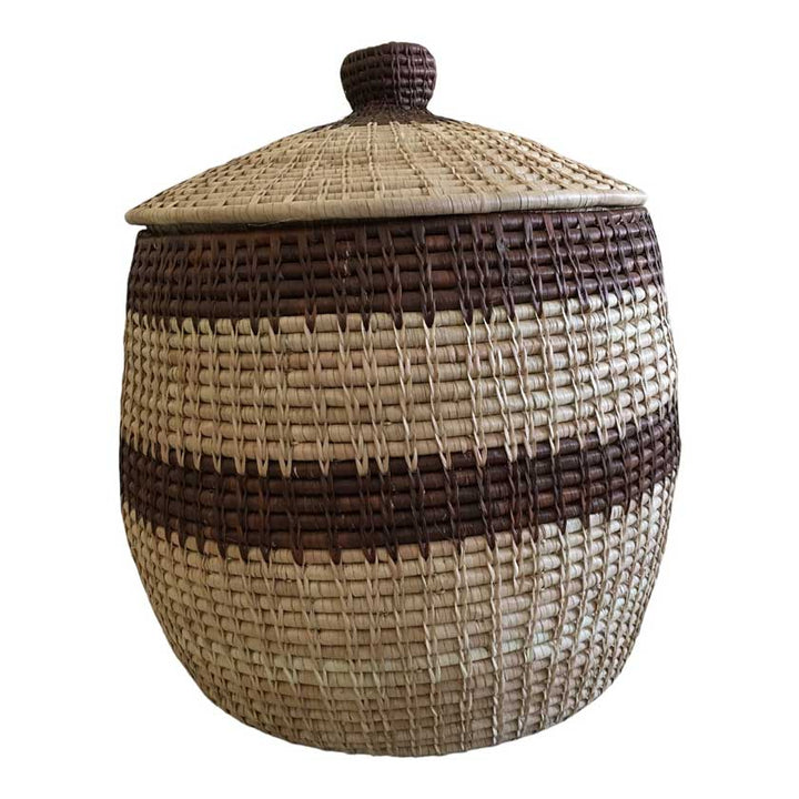 Large Handwoven African Basket | Authentic Artistry for Home Decor
