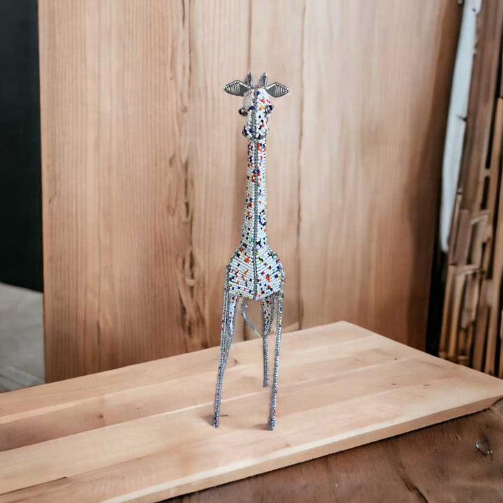 Handmade African Bead & Wire Giraffe - Dilwana - botswana online shopping