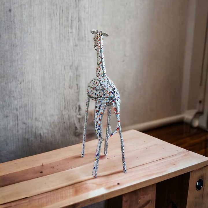 Handmade African Bead & Wire Giraffe - Dilwana - botswana online shopping