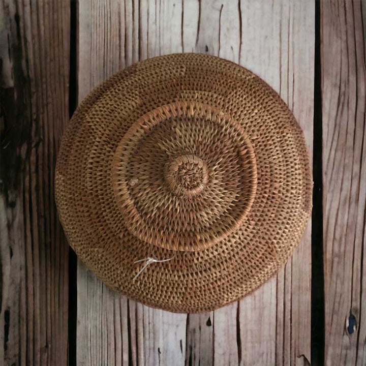 Vintage Botswana Handwoven Basket | African Artistry for Your Home