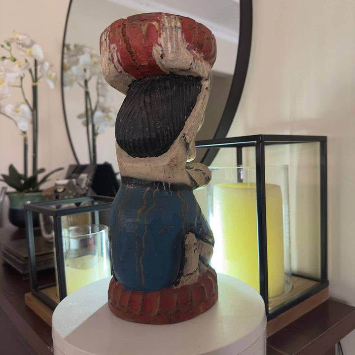 Vintage Handcrafted African Tribal Figurine – Tribal Folk Art Fetish Antique Primitive Old Woman - Dilwana - botswana online shopping