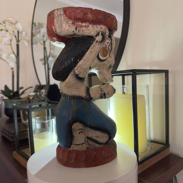 Vintage Handcrafted African Tribal Figurine – Tribal Folk Art Fetish Antique Primitive Old Woman - Dilwana - botswana online shopping