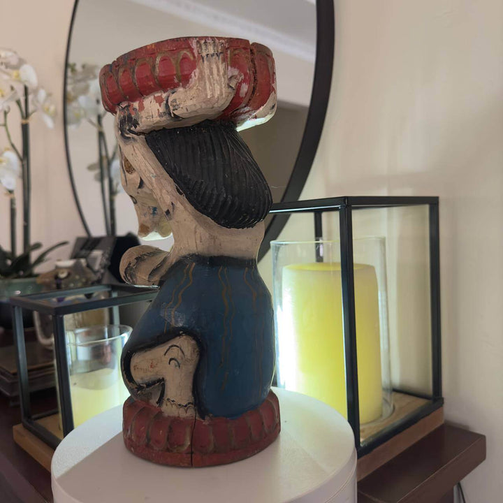 Vintage Handcrafted African Tribal Figurine – Tribal Folk Art Fetish Antique Primitive Old Woman - Dilwana - botswana online shopping