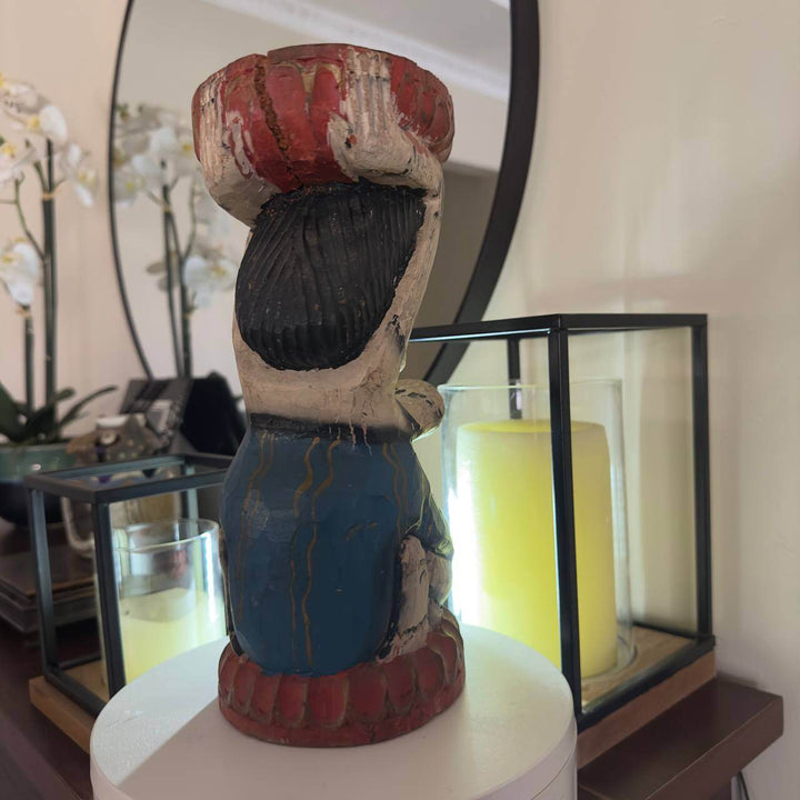 Vintage Handcrafted African Tribal Figurine – Tribal Folk Art Fetish Antique Primitive Old Woman - Dilwana - botswana online shopping