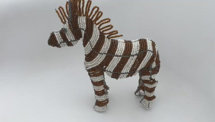 African craft beadwork-Zebra Wired and Beads