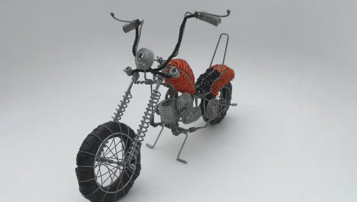 African craft-Motorcycle Wired and Beads