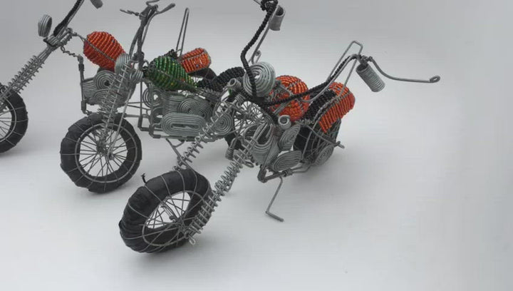 African craft-Motorcycle Wired and Beads