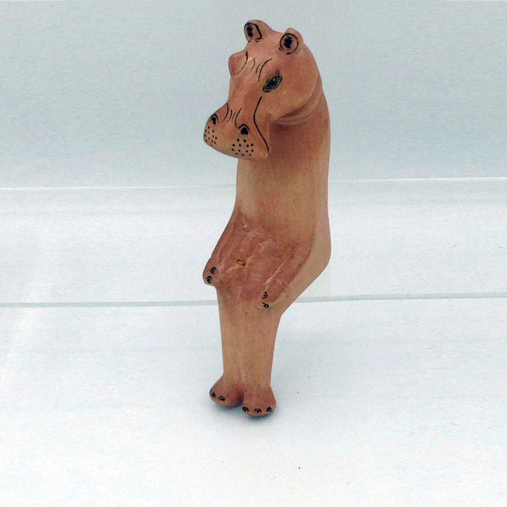 African Hippo sitting animal craft - African craft online store in USA - Dilwana
