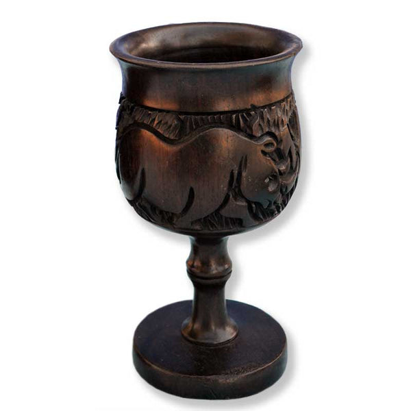 African Mahogany wine cup
