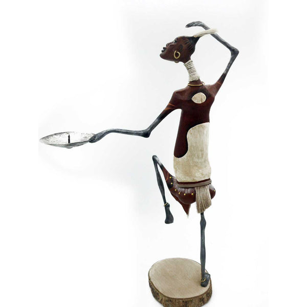 African candle holder dancer - African craft online store in USA - Dilwana