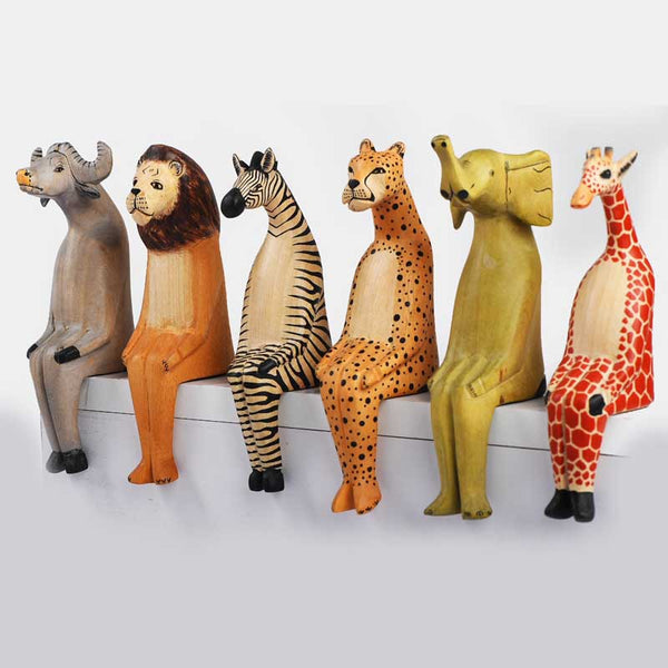 African sitting animal craft - African craft online store in USA - Dilwana