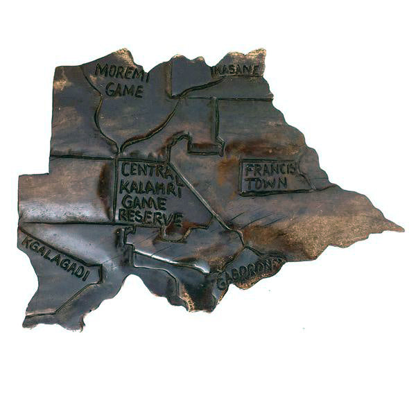 Botswana Map - African wooden craft - Dilwana - botswana online shopping