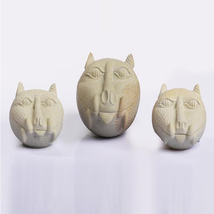 Soap box stone made Cat head - Dilwana - botswana online shopping