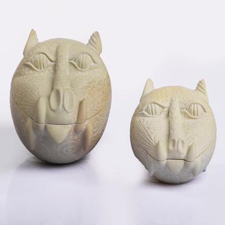 Soap box stone made Cat head - Dilwana - botswana online shopping