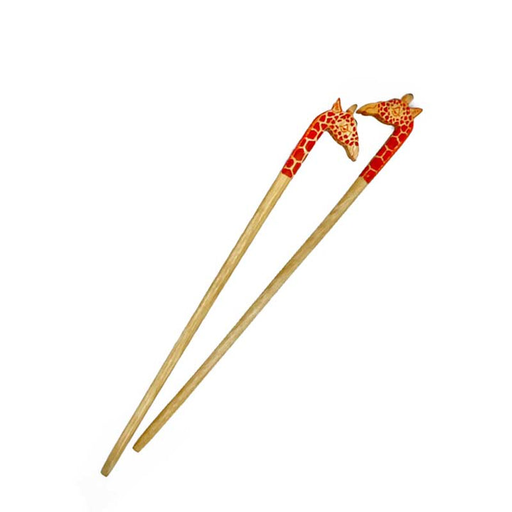 Chopstick Set Giraffe-African handicraft-Dilwana