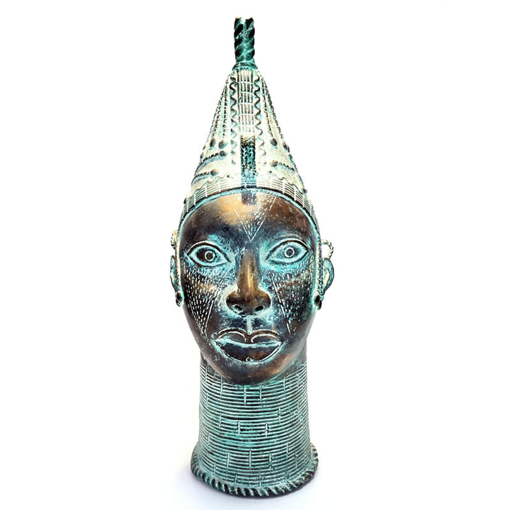 Effeh Head sculpture from benin - Bronze Sculpture