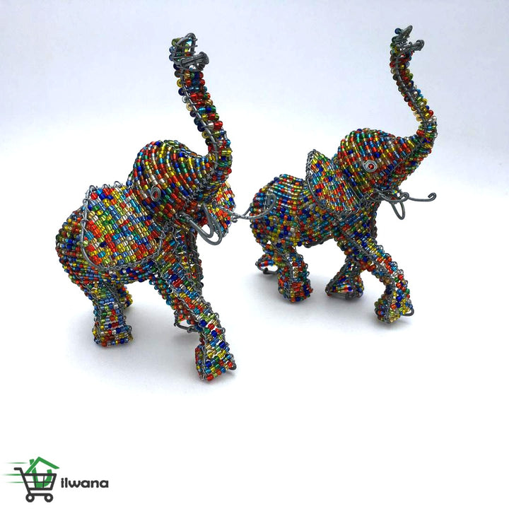 African Beadwork-Elephant wired and bead-African craft