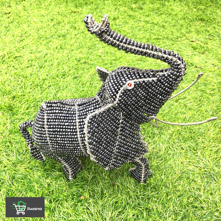 African Beadwork-Elephant wired and bead-African craft