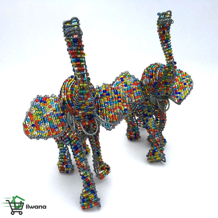 African Beadwork-Elephant wired and bead-African craft