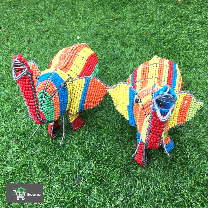 African Beadwork-Elephant wired and bead-African craft