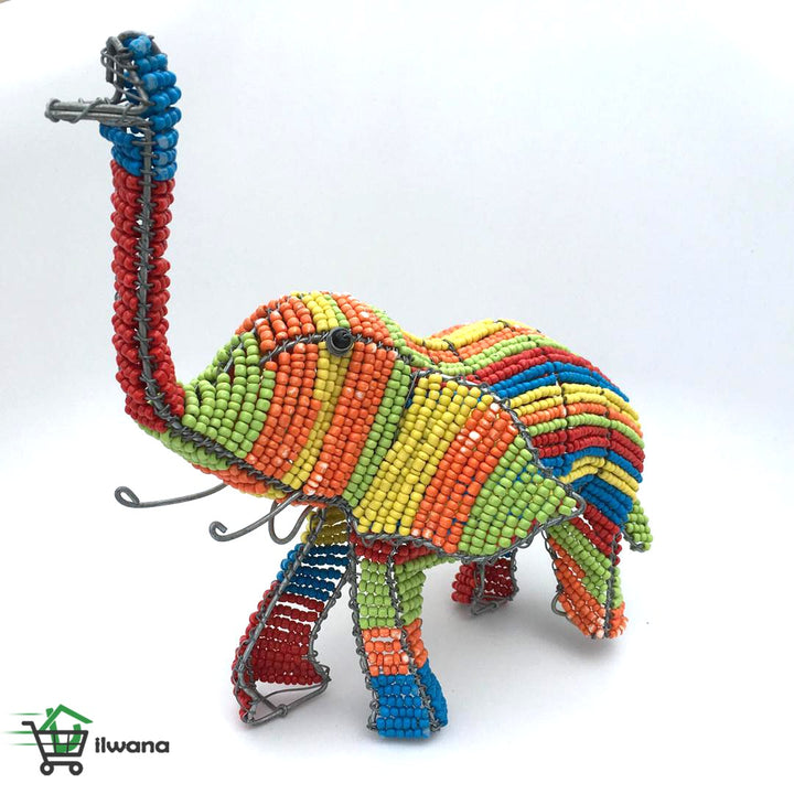 African Beadwork-Elephant wired and bead-African craft