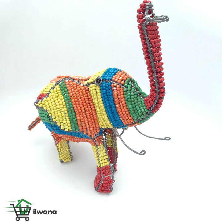 African Beadwork-Elephant wired and bead-African craft