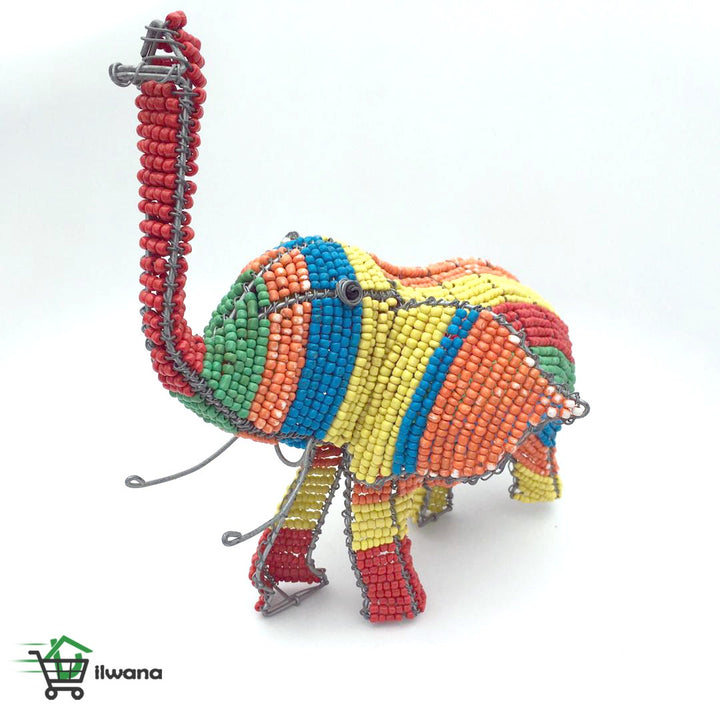 African Beadwork-Elephant wired and bead-African craft