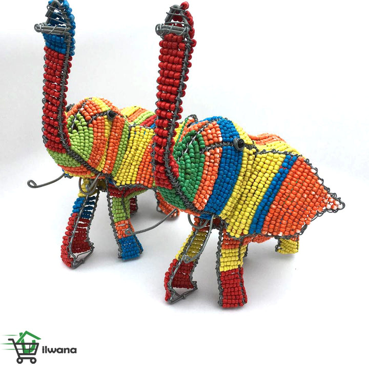 African Beadwork-Elephant wired and bead-African craft