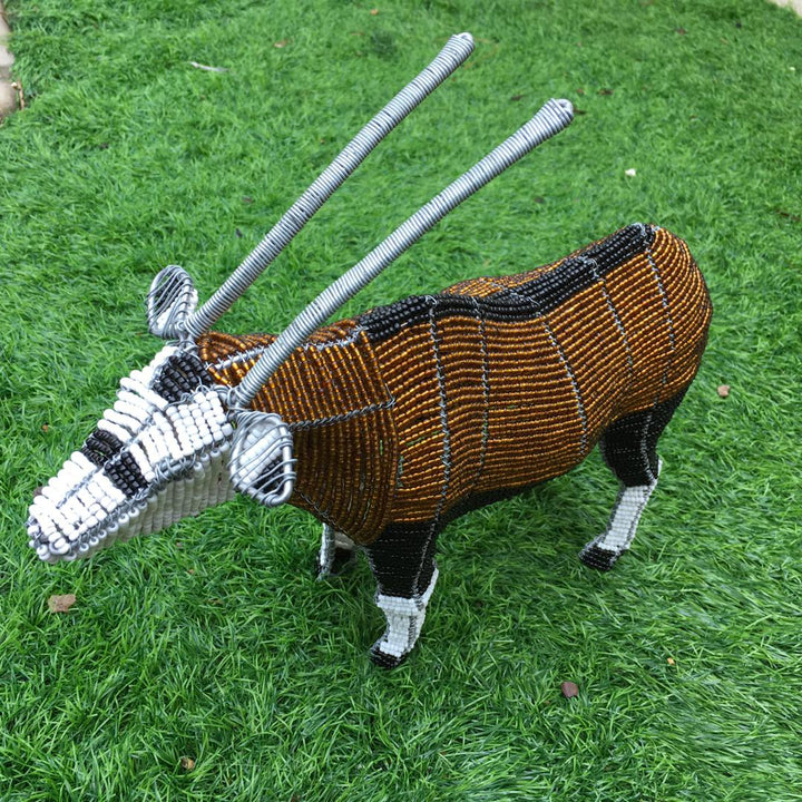 African beadwork-Gemsbok Wired and Beads-African craft